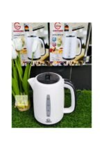 Eurochef plastic electric kettle 2.3 liters 
1500 Watts.
Cordless 360-degree rotational base